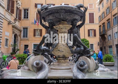Rom, Italien. März 2026. Der Schildkrötenbrunnen am Weltwassertag in Rom. (Kreditbild: © Marcello Valeri/ZUMA Press Wire) NUR REDAKTIONELLE VERWENDUNG! Nicht für kommerzielle ZWECKE! Stockfoto