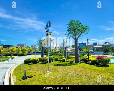 Omar Ali Saifuddien Moschee in Bruneis Hauptstadt, der Hauptmoschee von Brunei. Stockfoto