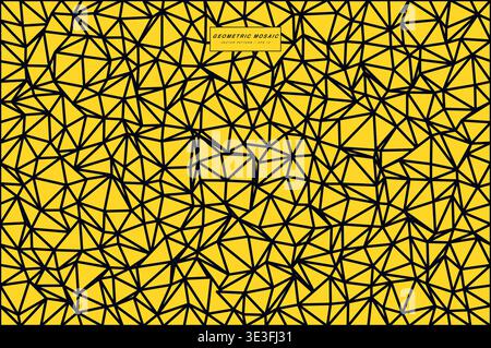 Abstrakter zersplitterter geometrischer Mosaik-Dreieck-Muster-Vektor-Hintergrund, facettierte niedrige Poly-flache Entwurfs-ineinandergreifende Polygon-Tapete, buntes gebrochenes G Stock Vektor