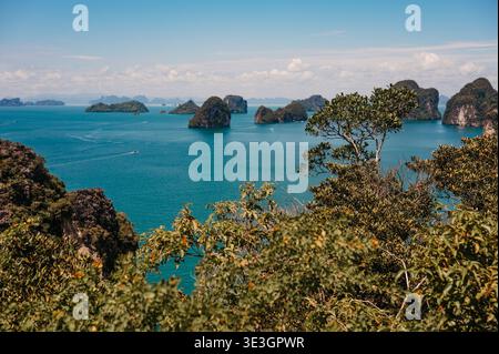 Blick vom Hong Island Aussichtspunkt 360, Krabi Stockfoto