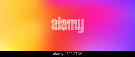 Verlaufshintergrund mit y2k-Ästhetik. Ombre-Abstufung bei Sonnenuntergang. Trendige Kulisse mit Regenbogenfarben im Sommer. Lebendiger Vektor-warmer Hintergrund mit Y Stock Vektor