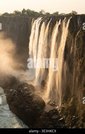Victoria Falls, Mosi-oa-Tunya Nationalpark, Livingstone, Sambia Stockfoto