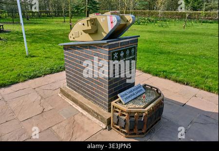Das Royal Tank Regiment Memorial am National Memorial Arboretum, Alrewas, Staffordshire Stockfoto
