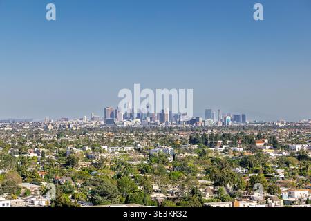 Aus der Vogelperspektive DER Skyline von LA aus West hollywood, kalifornien Stockfoto