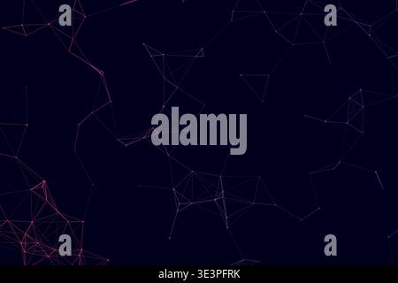 Abstrakt Digital Plexus Network Technology Hintergrund, Leuchtende Verbundene Punkte Linien Blockchain Künstliche Intelligenz Daten Vektor Hintergrund Stock Vektor