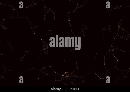Abstrakt Digital Plexus Network Technology Hintergrund, Leuchtende Verbundene Punkte Linien Blockchain Künstliche Intelligenz Daten Vektor Hintergrund Stock Vektor