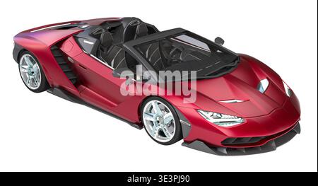 Isolierter 3D moderner Luxus-Sportwagen Stockfoto