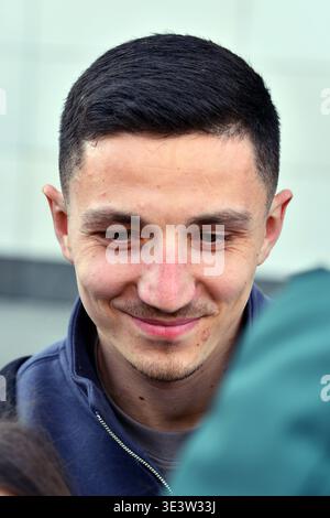 Warschau, Polen. 23. März 2026. Spieler der polnischen Fußballnationalmannschaft Bartosz Slisz Stockfoto