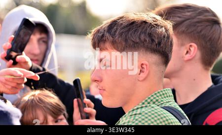 Warschau, Polen. 23. März 2026. Spieler der polnischen Fußballnationalmannschaft Filip Rozga Stockfoto