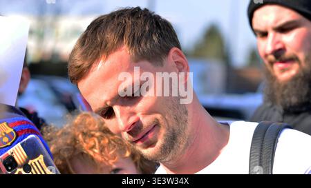 Warschau, Polen. 23. März 2026. Spieler der polnischen Fußballnationalmannschaft Tomasz Kedziora. Stockfoto