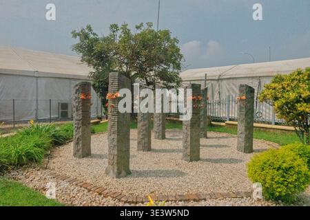 Belgische Friedenstruppen-Gedenkstätte, Kigali, Ruanda Stockfoto