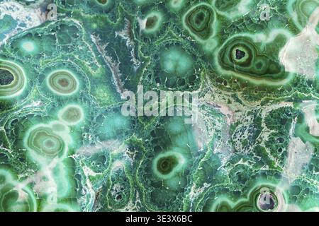 Natürliche Textur Hintergrund Malachit Mineral Edelstein Nahaufnahme Stockfoto