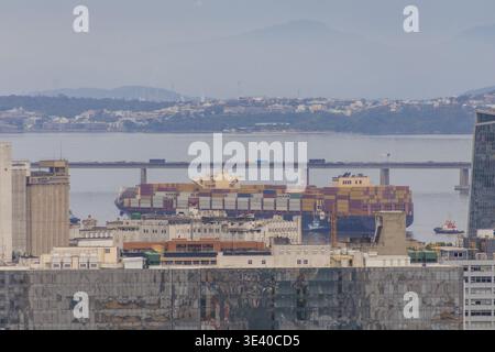 Blick auf das Viertel Santa Teresa in Rio de Janeiro, Brasilien. Stockfoto