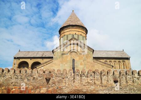 Die Svetitskhoveli-Kathedrale, eine östlich-orthodoxe Kathedrale in der Stadt Mzcheta, der ehemaligen Hauptstadt Georgiens Stockfoto