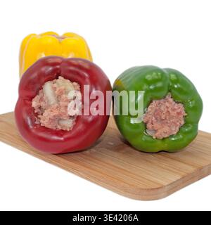 Paprika gefüllt mit Hackfleisch Stockfoto