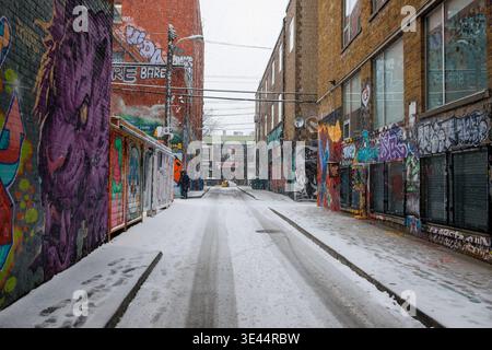 Verschneite Szenen im Großraum Toronto Stockfoto