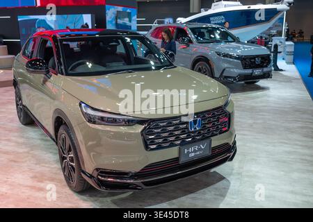 Bangkok, Thailand. März 2026. Eine Ecke am Honda-Stand während der 47. Bangkok International Motor Show in der IMPACT Challenger Hall. Viele Auto- und Motorradhersteller besuchten die Show. In diesem Jahr steht das Thema „DIE LEGENDÄRE SYNCHRONITÄT“ für die nahtlose Integration von Innovationen im Automobilbereich, fortschrittlicher Technologie und einzigartigem Design. Quelle: SOPA Images Limited/Alamy Live News Stockfoto
