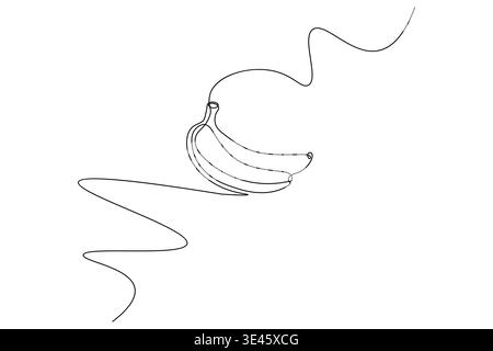 Kuh durchgehende einzeilige Zeichnung minimalistischer Umrissvektor-Illustration Stock Vektor