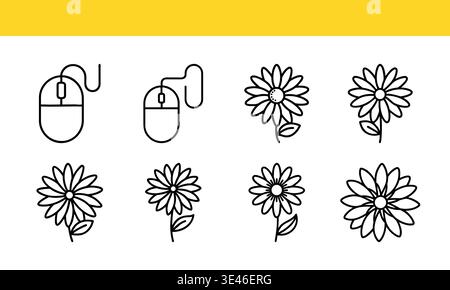 Bank und Stuhl Linie Icons Set, Sitzmöbel Outline Vector Collection Stock Vektor