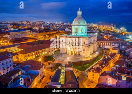 Portugal, Lissabon, Bezirk Alfama, das nationale Pantheon von Portugal (Panteão Nacional) (Luftaufnahme) Stockfoto