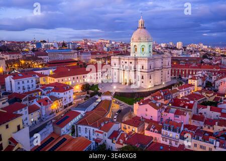 Portugal, Lissabon, Bezirk Alfama, das nationale Pantheon von Portugal (Panteão Nacional) (Luftaufnahme) Stockfoto