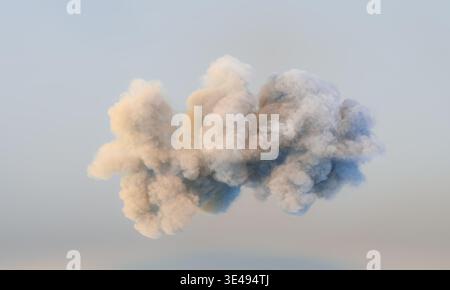 Abstrakte Rauchfahne, schwebend 3D Stockfoto
