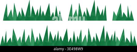 Gras-Halbton-Collage-Elemente Set-Vektor-Illustration Stock Vektor