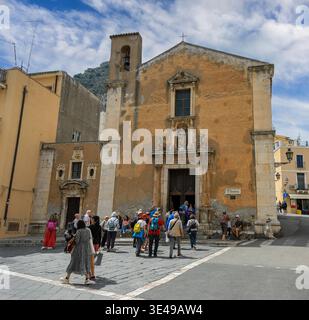 Kirche St. Katharina oder St. Caterina, Corso Umberto - Piazza Santa Caterina, Taormina, Sizilien, Italien, Europa Stockfoto