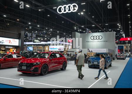 Bangkok, Thailand. März 2026. Der AUDI-Stand ist auf der 47. Bangkok International Motor Show in der IMPACT Challenger Hall zu sehen. Rund 45 Auto- und Motorradhersteller nehmen an der Messe teil. Dieses Jahr steht das Thema „DIE LEGENDÄRE SYNCHRONITÄT“, die die nahtlose Integration von Innovationen im Automobilbereich, fortschrittlicher Technologie und einzigartigem Design symbolisiert. (Credit Image: © Patrick Chengzhi Wang/SOPA Images via ZUMA Press Wire) NUR REDAKTIONELLE VERWENDUNG! Nicht für kommerzielle ZWECKE! Stockfoto