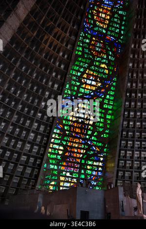 Metropolitan Cathedral of Rio de Janeiro, Metropolitain Av. República do Chile, 245, Centro, Rio de Janeiro, Brasilien Stockfoto