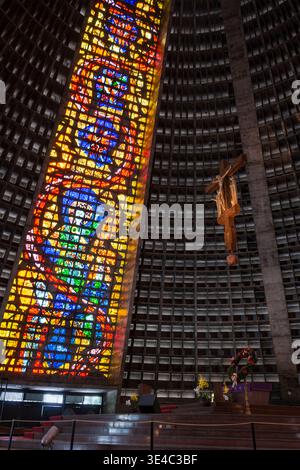 Metropolitan Cathedral of Rio de Janeiro, Metropolitain Av. República do Chile, 245, Centro, Rio de Janeiro, Brasilien Stockfoto