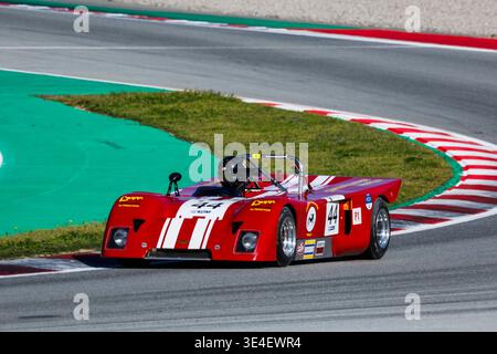 Montmelo, Espagne. März 2026. 44 JACK Rory (gbr), Chevron B19 1971, Proto 1 -2L, Classic Endurance Racing 1, Action während des Espiritu de Montjuic 2026, 1. Runde der Le Mans Classic Series 2026, vom 27. Bis 29. März auf dem Circuit de Barcelona-Catalunya, in Montmelo, Spanien - Foto Frederic Le Floc'h/DPPI Credit: DPPI Media/Alamy Live News Stockfoto