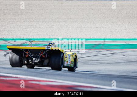 Montmelo, Espagne. März 2026. 69 John von B Mr (gbr), Ligier JS3 1971, Proto 1 2L, Classic Endurance Racing 1, Action während des Espiritu de Montjuic 2026, 1. Runde der Le Mans Classic Series 2026, vom 27. Bis 29. März auf dem Circuit de Barcelona-Catalunya, in Montmelo, Spanien - Foto Frederic Le Floc'h/DPPI Credit: DPPI Media/Alamy Live News Stockfoto