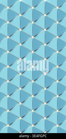 Abstrakte Hintergrundbilder in Cyan mit geometrischen Formen und Dreiecken im Vordergrund. Eine Textur mit einem sich wiederholenden geometrischen Muster im Sci-fi-Stil Stockfoto