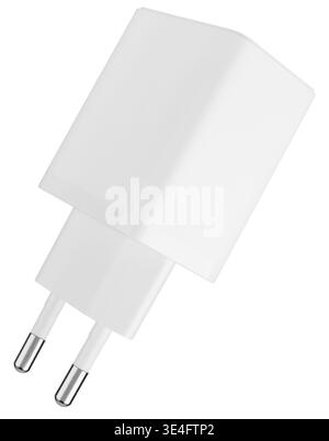 Smartphone-Netzladegerät mit USB-Anschluss, Nahaufnahme Stockfoto
