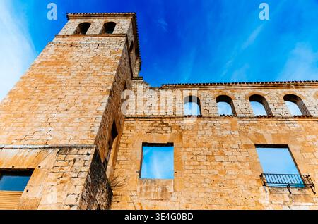 Überreste des Palastes der Markgrafen von Berlanga. Berlanga de Duero, Soria, Castilla y León, Spanien, Europa Stockfoto