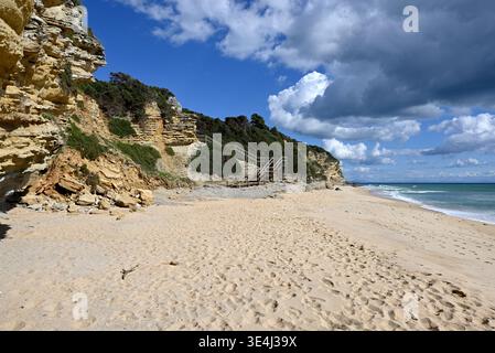 Los canos de Meca. Hippie-Dorf in der Nähe von Barbate. Costa de la luz. Ein ehemaliges Hippie-Dorf an der Costa de la luz in der Nähe von Barbate und Trafalgar, Andalusien Stockfoto