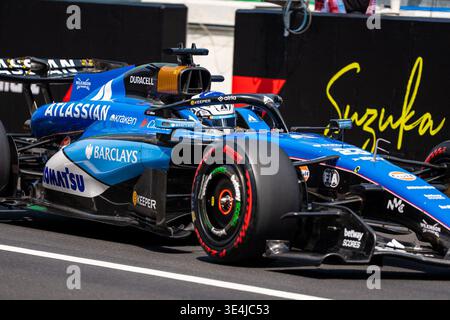 Suzuka, Japan. März 2026. ALEXANDER ALBON (THA) vom Atlassian Williams F1 Team #23 am Samstag während des Formel 1 Aramco Grand Prix von Japan 2026 auf dem Suzuka Circuit am 28. März 2026. Foto: Antoine Lapeyre/ABACAPRESS.COM Credit: Abaca Press/Alamy Live News Stockfoto