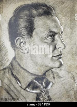 Hermann Wilhelm Göring (* 12. Januar 1893 in Rosenheim; gestorben am 15. Oktober 1946 in Nürnberg) war ein deutscher nationalsozialistischer Politiker und Kriegsverbrecher. Illustration, Reproduktion eines Originals aus dem 19. Jahrhundert. Authentisch, Datei für optimale Verwendung restauriert, exaktes Datum des Originals unbekannt, historisch. Stockfoto