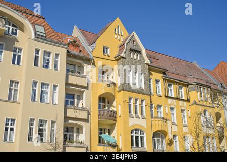 Altbauten, Hauptstraße, Schöneberg, Bezirk Tempelhof-Schöneberg, Berlin, Deutschland *** Altbauten, Hauptstraße, Schöneberg, Tempelhof Schöneberg, Berlin, Deutschland Stockfoto