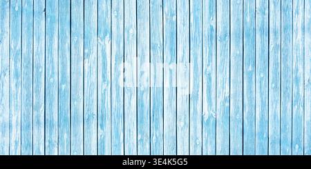 Alte Holzdielen in zartem Blau gestrichen. Schäbiger, schicker Hintergrund Stockfoto