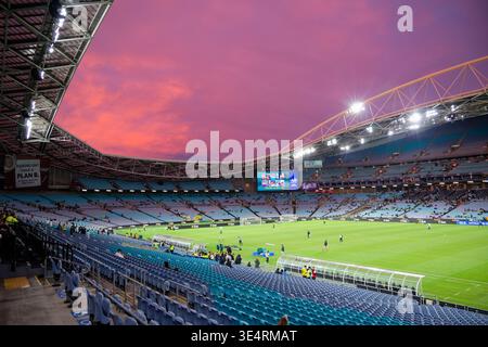 Eine allgemeine Ansicht des Accor Stadions vor dem Spiel der FIFA-SERIE 2026 zwischen China PR und Curacao im Accor Stadium am 27. März 2026 in Sydney, Australien Stockfoto