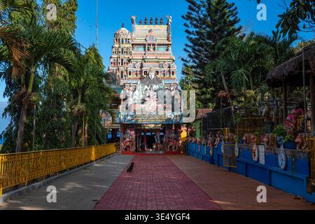 Hindu-Tempel, Mandir de Medines, Flic en FLAC, Indischer Ozean, Insel, Mauritius, Afrika Stockfoto