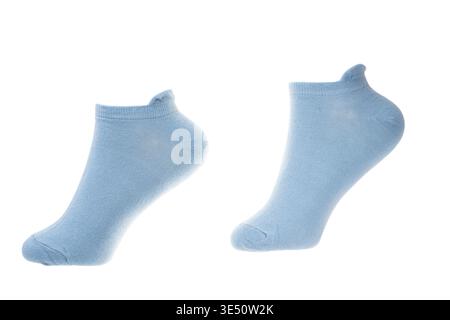 Socken, die isoliert auf weißem Hintergrund Stockfoto