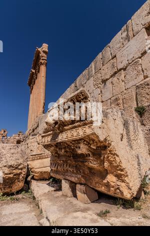Tempel des Jupiters in Baalbek, Libanon Stockfoto