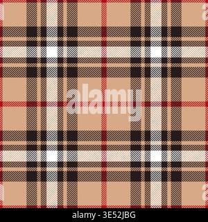 Nahtloses Muster prüfen. Hintergrund mit klassischen großen Karos. Wiederholtes Gingham zeitlose Patern. Designmuster im schottischen Stil. Sich wiederholende Textur ist kariert Stock Vektor