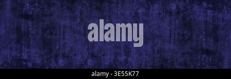 Marineblaue raue, breite Grunge-Textur. Indigo-Farbe dramatischer abstrakter texturierter Hintergrund Stockfoto