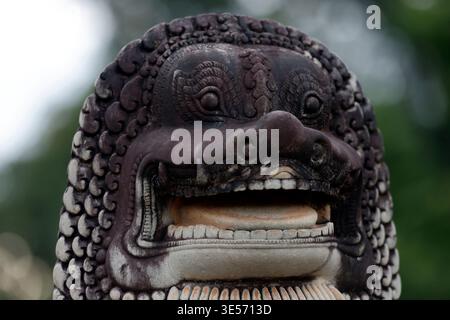 Angkor Thom. Kopf des Drachen. Siem Reap. Kambodscha. Stockfoto