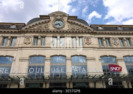 Bahnhof Toulouse Matabiau, Außenansicht, Stadt Toulouse, Departement Haute-Garonne, Frankreich Stockfoto