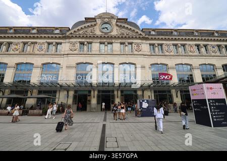 Bahnhof Toulouse Matabiau, Außenansicht, Stadt Toulouse, Departement Haute-Garonne, Frankreich Stockfoto